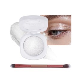 Erinde Chameleon Sombra de ojos con purpurina, sombra de ojos en crema con purpurina de larga duración, iluminador de ojos resistente al agua y con cambio de color para maquillaje de fiesta,#01