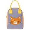 Fluf Zipper Lunch Bag, Have a Nice Day Green