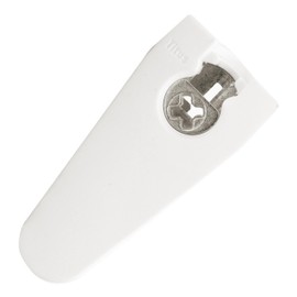 25 Pack Titus System 6 Cam Connector for 19mm Panel, with Ridge (Drop-in), Cam Lock Nut Furniture Fastener, Furniture Connecting Cam Fittings in White Finish, Outrigger Version, R017WHT