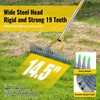 Garden Leaf Rake: Dual Function Thatching Rake for Lawn Dead