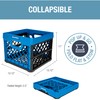 CleverMade Collapsible Milk Crate, Neptune Blue, 3PK - 25L (6