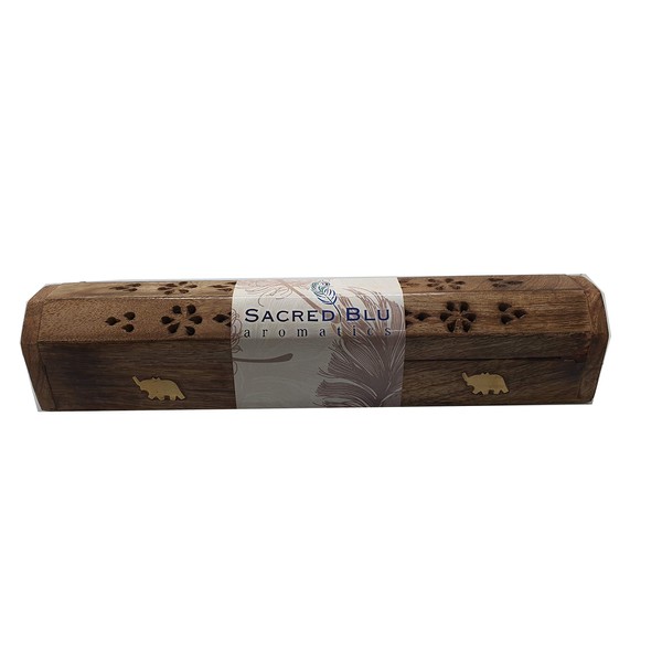 GJ Boon Red Wooden Incense holder box + 10 Sticks