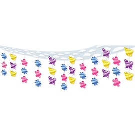 Beistle Butterfly and Flower Ceiling Decor, 12 by 12-Feet