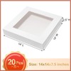 Mefleet 20Pcs 14x14x2.5 Bakery Boxes with Window Pie Boxes for