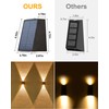 LUHLEE Solar Wall Lights Outdoor Waterproof IP65,Up & Down Wall