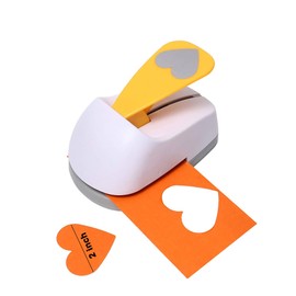 Craft Lever Punch 2 inch Heart Punch DIY Handmade Craft PunchPaper Punch(2 inch White Heart)