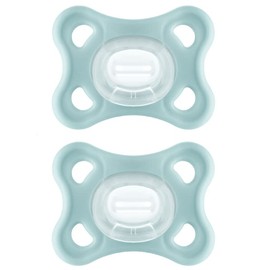 MAM Chupetes cómodos, chupetes recién nacidos (paquete de 2) chupetes MAM de 3 a 6 meses, el mejor chupete para bebés amamantados, chupete de silicona unisex