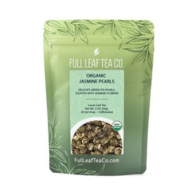 Organic Jasmine Pearls Loose Leaf Tea - 2 oz Bag (Approx. 30 Servings) | Full Leaf Tea Co.