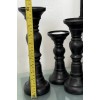 Home Decor Resin Pillar Candle Holders Set of 3 7.9",