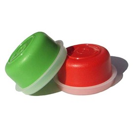 Set of 2 Tupperware Smidgets Tiny Treasure Mini Bowls in Red and Green