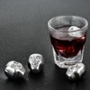 4 PCS Stainless Steel Skull Head Ice Cube with Silicone