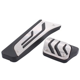 Pedal Cover Pedal Caps Pedal Set Foot Pedal Brake Pedal Accelerator Pedal Cover Pedal Pad Stainless Steel Automatic Transmission for 1 Series E81 E82 E87 E88 F20 F21 3 Series E46 E90 X5 F15 F85