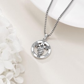 POPLYKE Sword Cross Necklace Sterling Silver Psalm 144:1 Who Trains My Hands For War/the Sword of the Spirit Pendant Necklace Jesus Christ Bible Religious Jewelry Gifts for Men Women