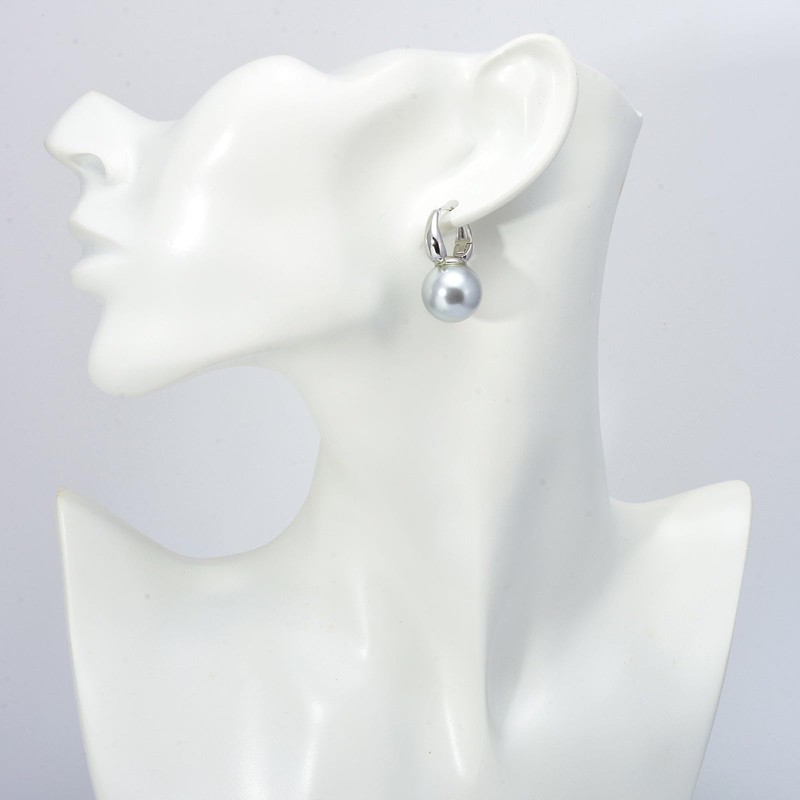 HUGE TOMATO Pearl Drop Earrings, 14mm Elegant Big Pearl Earrings