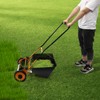 HAPPCUCOE 14 Inch Push Lawn Mower,Adjustable Cutting Height, with Grass