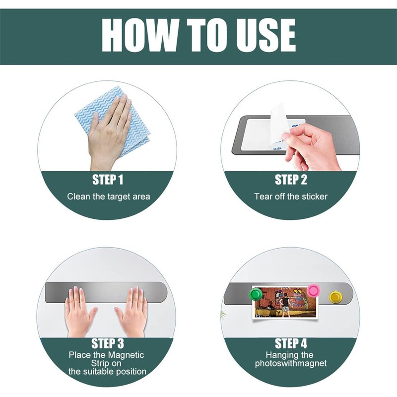 Spann Frameless Magnetic Stainless Iron Board Strips Magnetic Bulletin Bar
