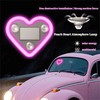 Solar-Powered Heart-Shaped LED Neon Light for Car & Outdoor Decor