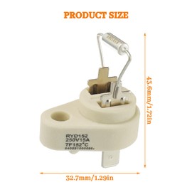 HUAREW Thermal Cut Off Fuse 152°C, Fusible Link Assembly Replacement Kit for Zodiac R0012200 Raypak 005899F Jandy Pool and Spa Heaters (Pack of 1)