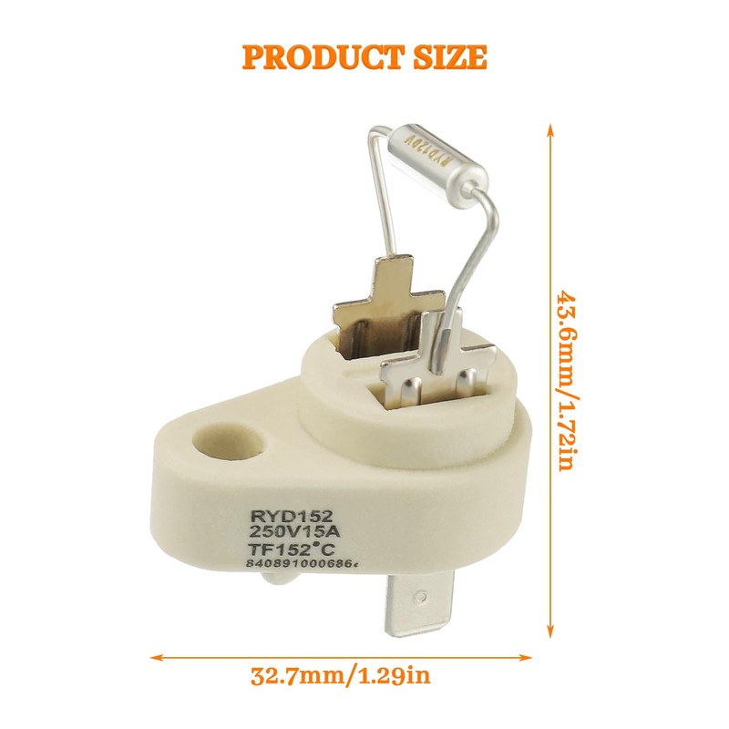 HUAREW Thermal Cut Off Fuse 152°C, Fusible Link Assembly Replacement
