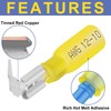haisstronica 120PCS Yellow Heat Shrink Piggyback Spade Connectors, 12-10 AWG