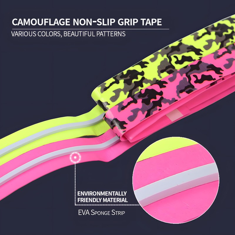 SPP Camouflage Racket OverGrips Tape – Anti-Slip, Super Absorbent Overgrip