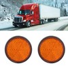 Round Reflector, 2 Pcs Round Reflector Universal Motorcycle Bike Red