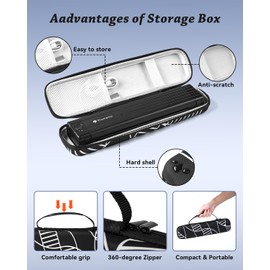 Phomemo Portable Carrying Case, Compatible with TP83 M08F Tattoo Stencil Printer, Tattoo Travel Case for Tattoo Printer and Supplies, Waterproof Shockproof Scratch Resistant, Black (Bag Only)