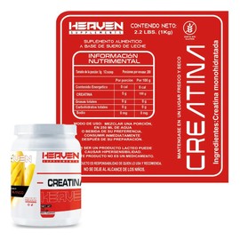 Creatina Monohidratada Heaven de 1 kg con Sabor a Mango