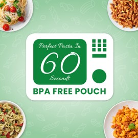 Pasta Zing Microwavable Variety Pasta Pack of 7 | 2x Farfalle | 3x Spaghetti, 1x Fusilli Pasta, 1x Elbow | Microwave Pasta Ready To Eat in 60 Sec - Fully Cooked -100% Durum Wheat 7.05 Ounce