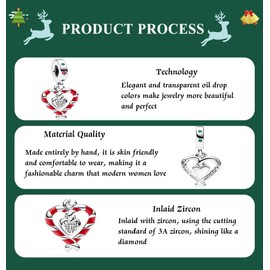 PHCLASY Heart Family Charm Pendant Christmas Bead Charms 925 Sterling Silver Pendant for European Bracelets and Necklaces for Women, Cubic Zirconia, Cubic Zirconia