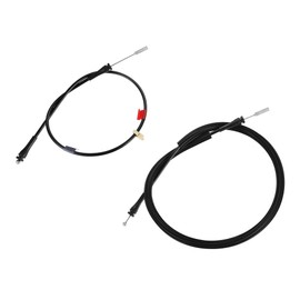 Hihaha NO. 6C3Z-28264A01-A Car Door Latch Release Cable Extended Cab for Ford F250 F350 F450 F550 Super Duty 99-07 / Rear Door Upper Lower Left Right Door Latch Lock Cable / 1 Set/Black