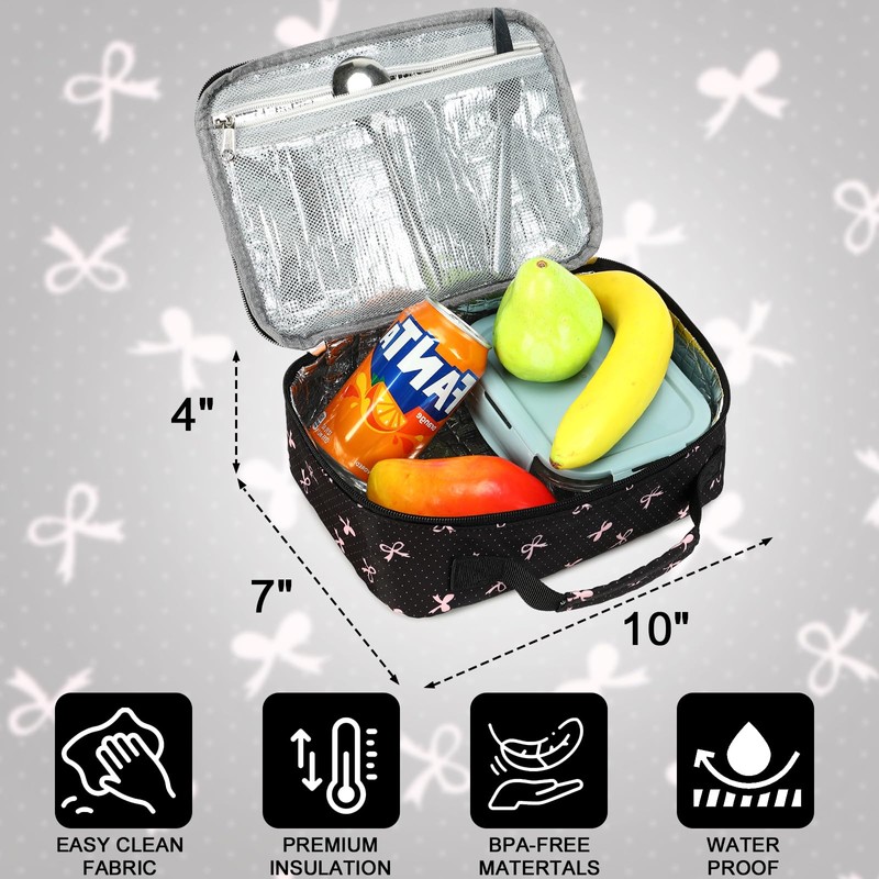 LEDAOU Lunch Box Kids Insulated Lunch Bag Girls Toddler Reusable