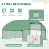 Walk-In High Tunnel Greenhouse with PVC and Metal Frame 11.5