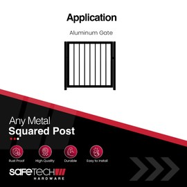Safetech Hardware Polymer Gate Stop | Damage Protection Bumper Reduces Gate Closing Noise | Prevent Gate Slamming, Hinge Overextension & Sway | Aluminum/Metal SGSS - White