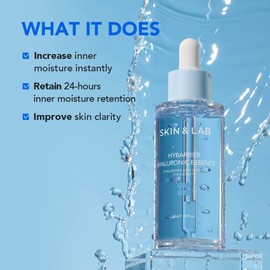 [Skin & Lab] High Barrier Hyaluronic Essence, 1.7 fl oz (50 ml), Hyaluronic Acid Beauty Serum, Skin Barrier Support, Highly Moisturizing Face Essence, Prevents Dryness and Inner Drying, Keeps Moisture, Sensitive Skin, Korean Cosmetics