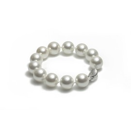 sea shell pearl bracelet - white sea shell pearl bracelet for woman 8 inch 14mm dmb3017-20