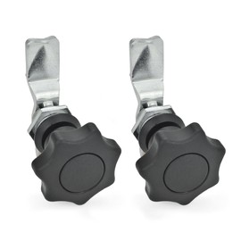 Ganter Normelemente Locks with control element, GN 115-SG-20, actuation with star handle, 2 pieces