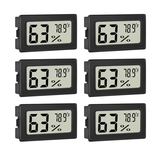 Unbranded 6 Pack Mini Small Digital Hygrometer Thermometer Indoor Humidity