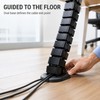 Under Desk Cable Management Spine, 31.5–59.1 in, Black White or