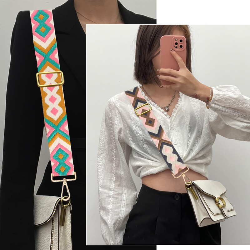 Wide Bag Strap, Adjustable Shoulder Strap, 5 cm Wide, Boho