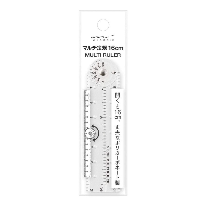 DESIGNPHIL 42263006 Midori Multi Ruler, 6.3 pulgadas (16 cm), Transparente