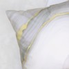 Bonhause Grey Gold Marble Throw Pillow Covers 18 x 18