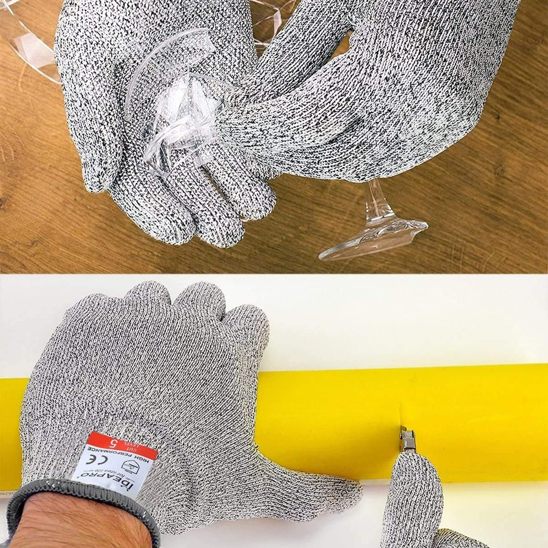 IDEAPRO Cut Resistant Gloves, Level 5 Protection, Food Grade, Safty