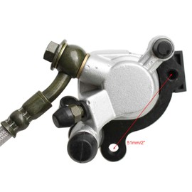 WOOSTAR Front Disc Brake Master Cylinder Caliper Assembly Replacement for 2 Stroke 43cc 47cc 49cc Mini Pocket Bike Dirt Bike Mini Chopper Scooter