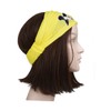Yellow Cotton Headwrap with Hummingbird Applique for Women