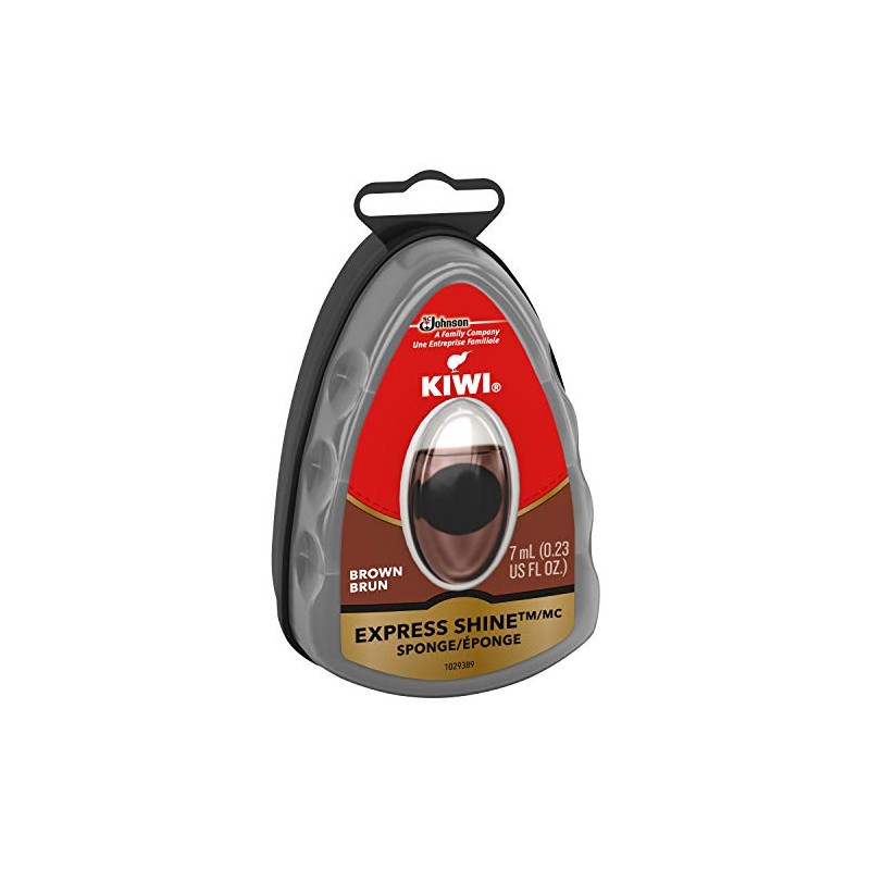 KIWI Express Shine, Instant Shine Sponge, Brown 0.23 oz (Pack