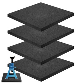 4 Pcs RV Leveling Blocks 12x12x0.75 Inch Thick Rubber RV Jack Pads Stabilizer Jack Pads for Travel Campers Trailers, Prevents Sinking and Helps Stabilize