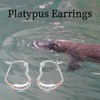ROMANTICWORK Platypus Hoop Earrings, Sterling Silver, No Gemstone