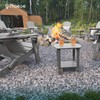 Outside Side Table, Weather Resistant Grey