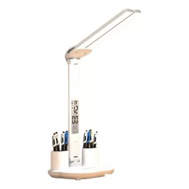 Eco R Lampara Led Doble De Mesa Reloj Y Lapicero Ajustable